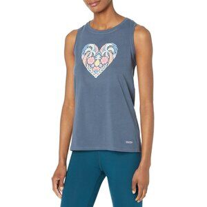Life Is Good Tank Top Size Small Crusher Lite Sleeveless Heart Graphic Cotton